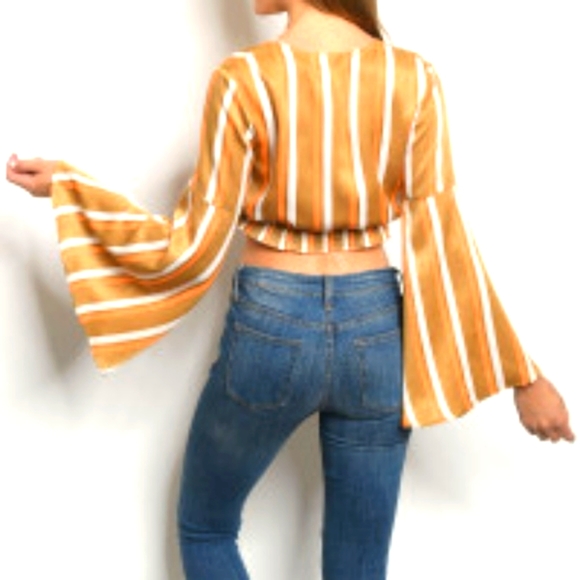 BOUTIQUE 🍏Jealous Tomato Olive & Orange 🍏Crop Top - Picture 2 of 13